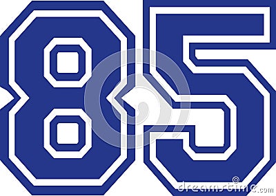 Eighty-five college number 85 Vector Illustration