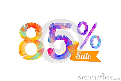 85 eighty five percents sale Vector Illustration