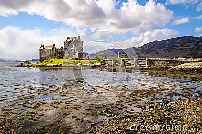 Eilean Donan castle. Scottish landscape. Scotland, Great Britain Editorial Stock Photo