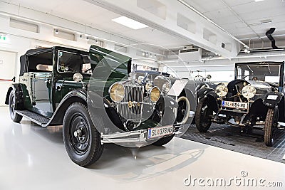 A historic Steyr vehicle in the museum fahrtraum in Mattsee Editorial Stock Photo