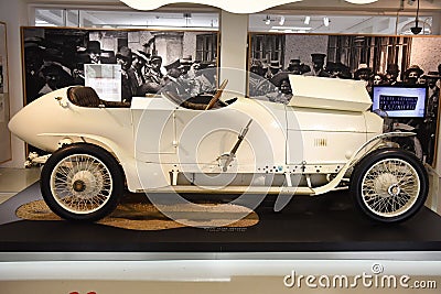 A historic Austro-Daimler vehicle in the museum fahrtraum in Mattsee Editorial Stock Photo