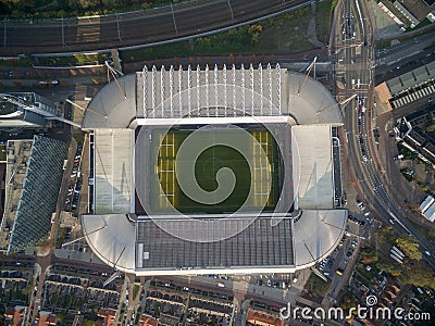 EINDHOVEN, NETHERLANDS - Eindhoven Cityscape with Eindhoven PSV Philips Stadium. Netherlands. Editorial Stock Photo