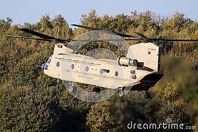United States Army Boeing CH-47F Chinook transport helicopter Editorial Stock Photo