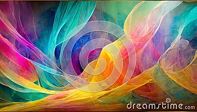 Mesmerizing abstract 3D visualization in multiple colors Stock Photo