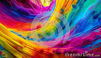 Mesmerizing abstract 3D visualization in multiple colors Stock Photo