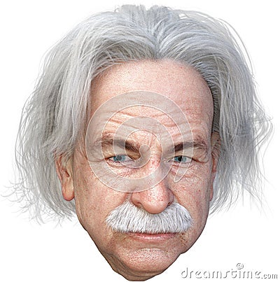 Einstein Scientist, Science, Genius, Isolated Stock Photo