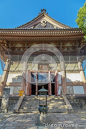 Eirei-do Hall at Toko-in Temple in Osaka Stock Photo