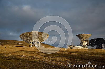 The EISCAT Svalbard radar ESR Editorial Stock Photo