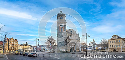 St. George`s Church and square in Eisenach, Germany Editorial Stock Photo