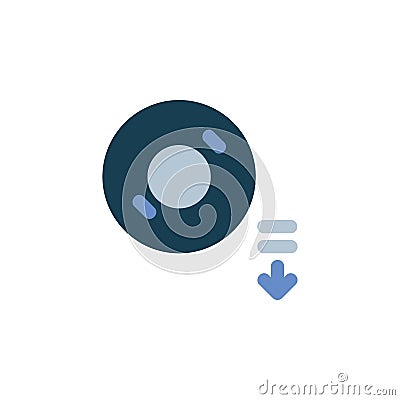 Eject disc icon. Perfect for application, web, logo and presentation template. icon design flat style Vector Illustration