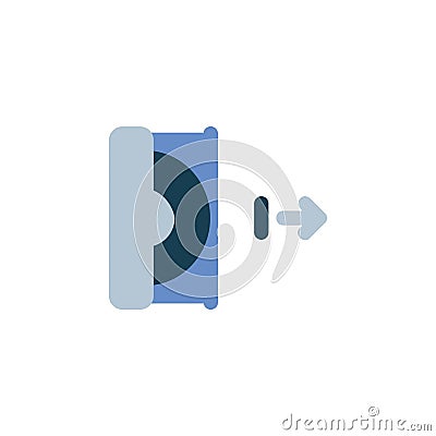 Eject disc icon. Perfect for application, web, logo and presentation template. icon design flat style Vector Illustration