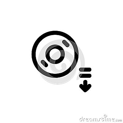 Eject disc icon. Perfect for application, web, logo and presentation template. icon design line style Vector Illustration