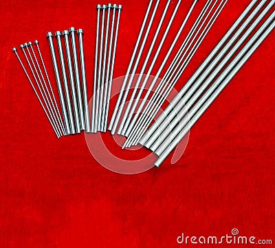 Ejector pins for injection mold(tooling Stock Photo