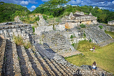 Ek Balam Mayan Archeological Site. Maya Ruins, Yucatan, Mexico Stock Photo