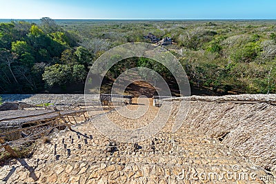 Ek Balam Ruins and Jungle Stock Photo