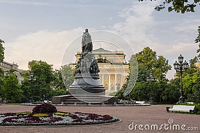 Ekaterina II monument Stock Photo