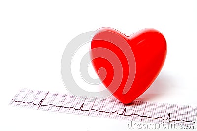 EKG Heart Stock Photo