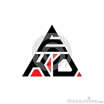 EKO triangle letter logo design with triangle shape. EKO triangle logo design monogram. EKO triangle vector logo template with red Vector Illustration