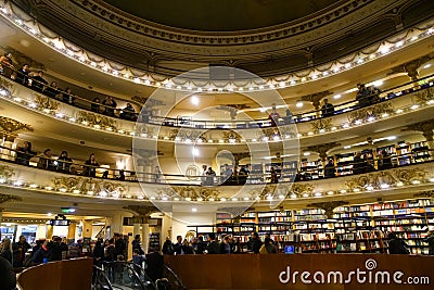 El Ateneo bookstore in Buenos Aires Editorial Stock Photo