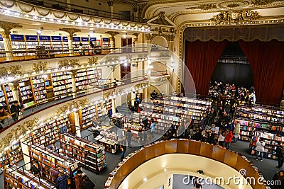 El Ateneo bookstore in Buenos Aires Editorial Stock Photo