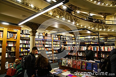 El Ateneo bookstore in Buenos Aires Editorial Stock Photo