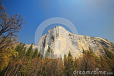 El Capitan Rock Face Stock Photo