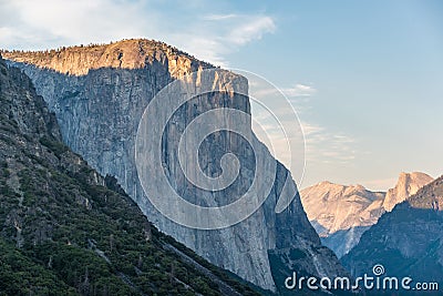 El Capitan rock formation close-up in Yosemite Stock Photo