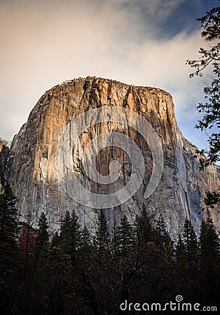 El Capitan Winter Morning, Yosemite National Park, California Stock Photo