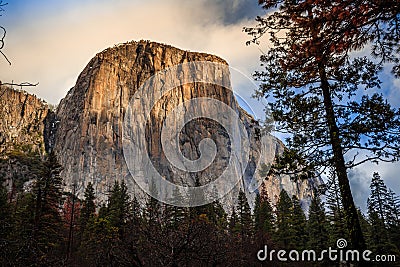 El Capitan Winter Morning, Yosemite National Park, California Stock Photo