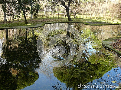 El Capricho gardens in Madrid city Stock Photo