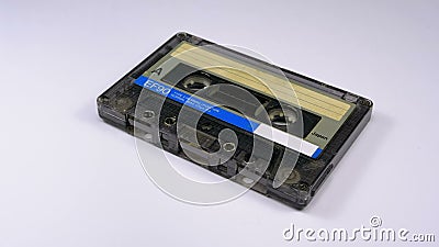 Vintage Cassette cinta 6pc Lote Agfa década de 1980 
