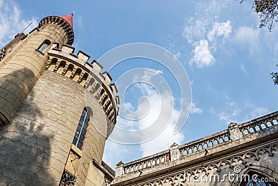 Medieval Irish Castle Closeup Detail Stock Photo