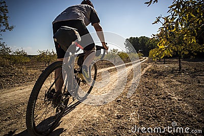 Cycle Touring on Spains Dirt Roads Editorial Stock Photo