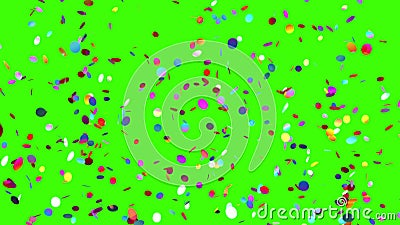 El confeti cae en un fondo verde libre illustration El confeti cae en un fondo verde libre illustration