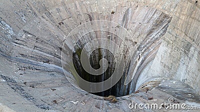 `el embudo` in San Roque dam Stock Photo