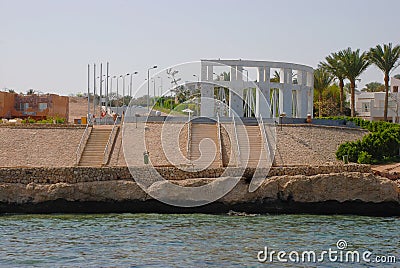 The El Fanar Memorial to the 148 victims of the Flash Air plane crash on 3rd January 2004 near Sharm el Sheikh Editorial Stock Photo
