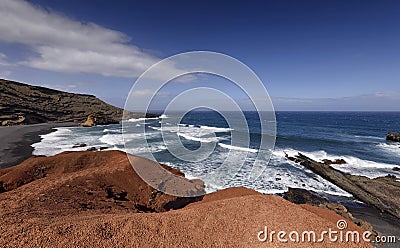 El Golfo in Lanzarote Stock Photo