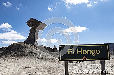 El Hongo - Parque Provincial Ischigualasto moon valley jurasin park argentna Stock Photo