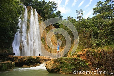 El Limon waterfall Stock Photo