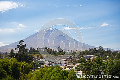 El Misti Volcano in Arequipa, Peru Stock Photo