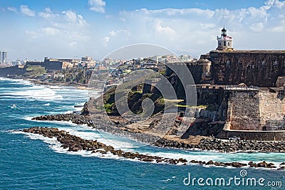 El Morro Castle in Old San Juan Stock Photo