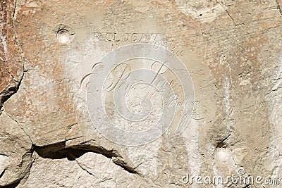 El Morro National Monument, historic signatures Stock Photo