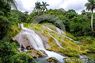 El Nicho - famous waterfalls on Cuba Stock Photo