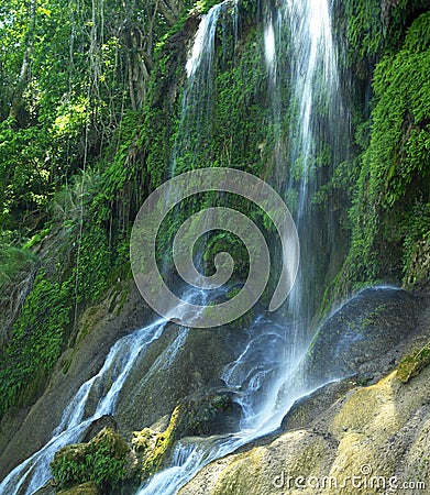 El Nicho waterfall Stock Photo