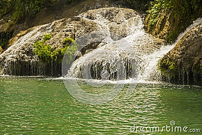 El Nicho waterfall, in Scambray mountains. Cuba Stock Photo