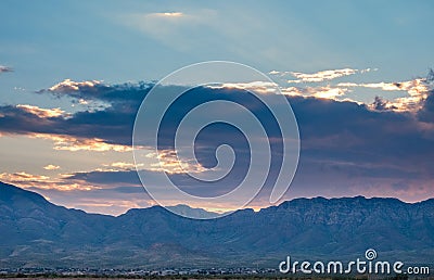 El Paso Franklin Mountain Stock Photo