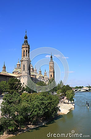 El Pilar Basilica (Zaragoza, Spain) Stock Photo