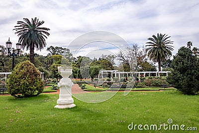 El Rosedal Rose Park at Bosques de Palermo - Buenos Aires, Argentina Stock Photo