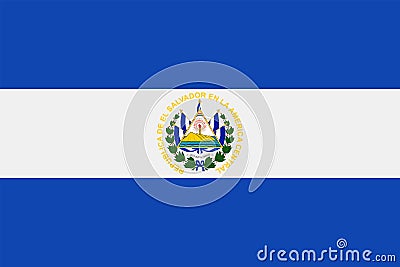 El salvador Flag Vector Flat Icon Stock Photo