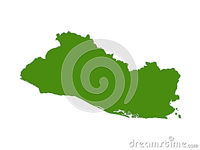 El Salvador map - Republic of El Salvador Vector Illustration